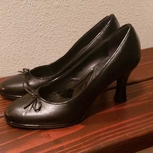 Vintage via Spiga leather heels pumps Italy 8 - Picture 2 of 5